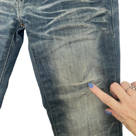 Haori Denim or Die Women's Distressed Whiskered Low-Rise Cropped Jeans - Size 28 - Picture 5 of 7